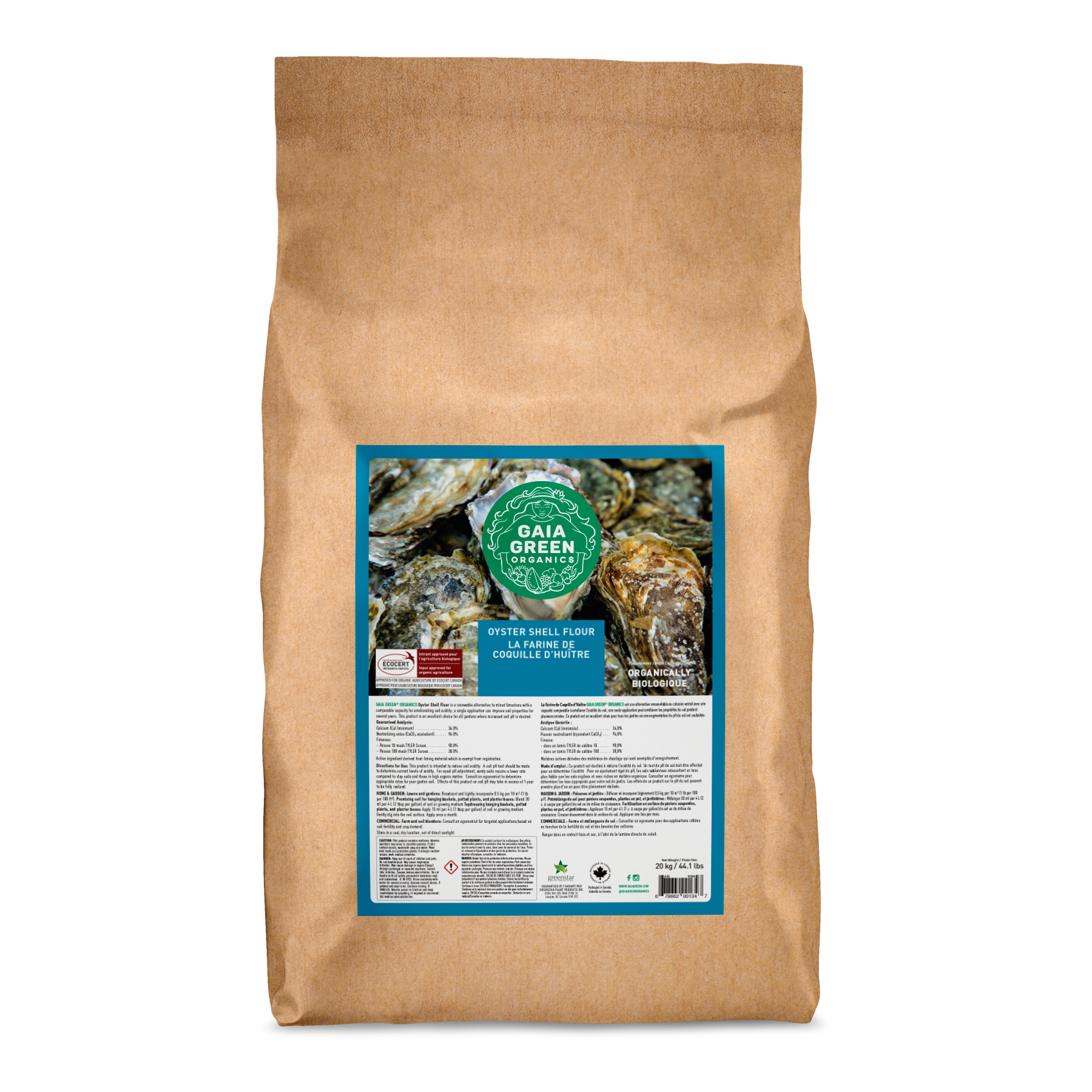 Gaia Green Oyster Shell Flour - 20 KG