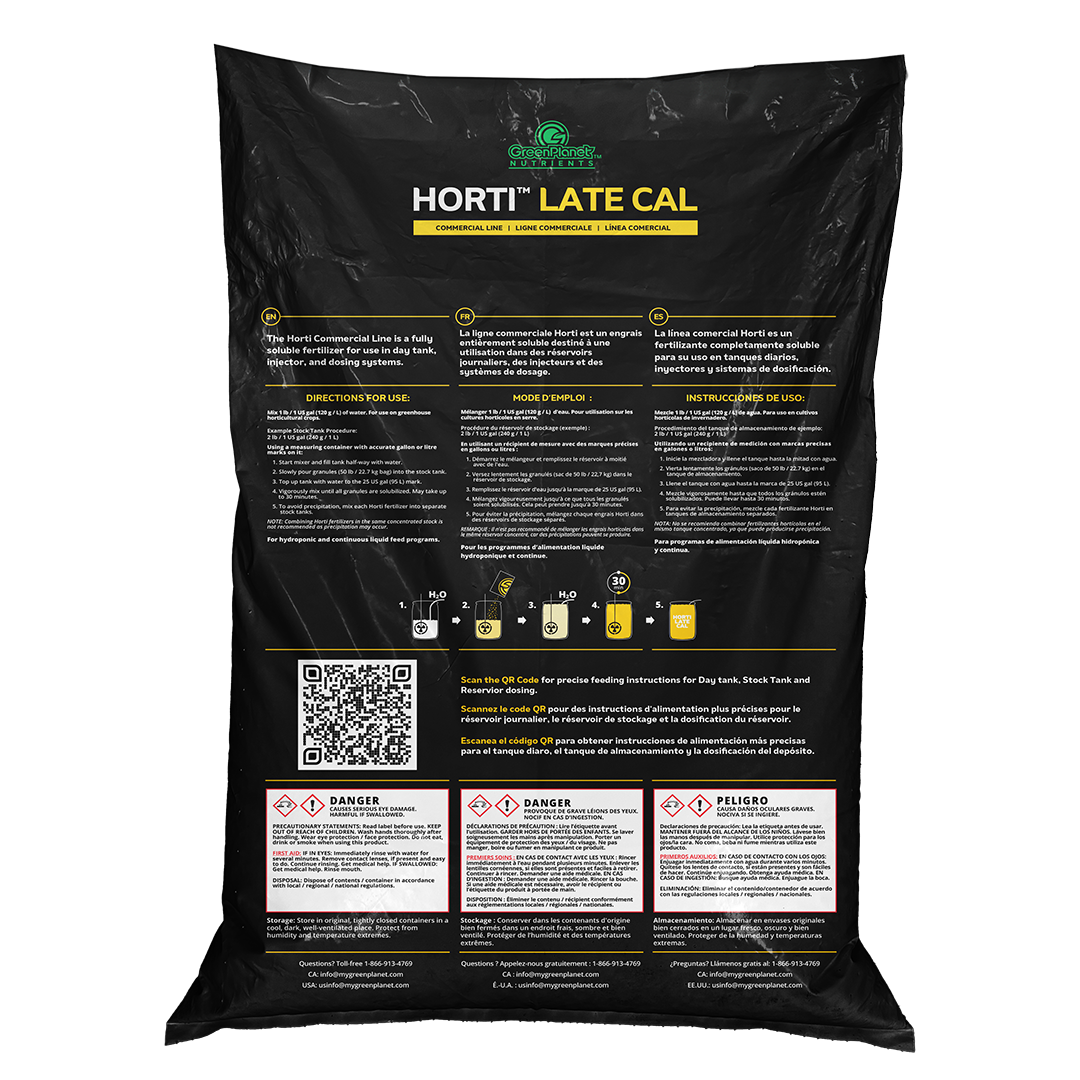 Green Planet Nutrients Horti Late Cal - 25 LBS