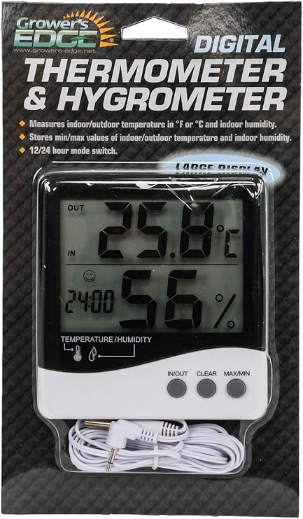 Grower's Edge Digital Thermometer and Hygrometer