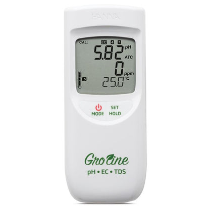 Hanna GroLine Waterproof Portable pH/EC/TDS Meter - HI9814
