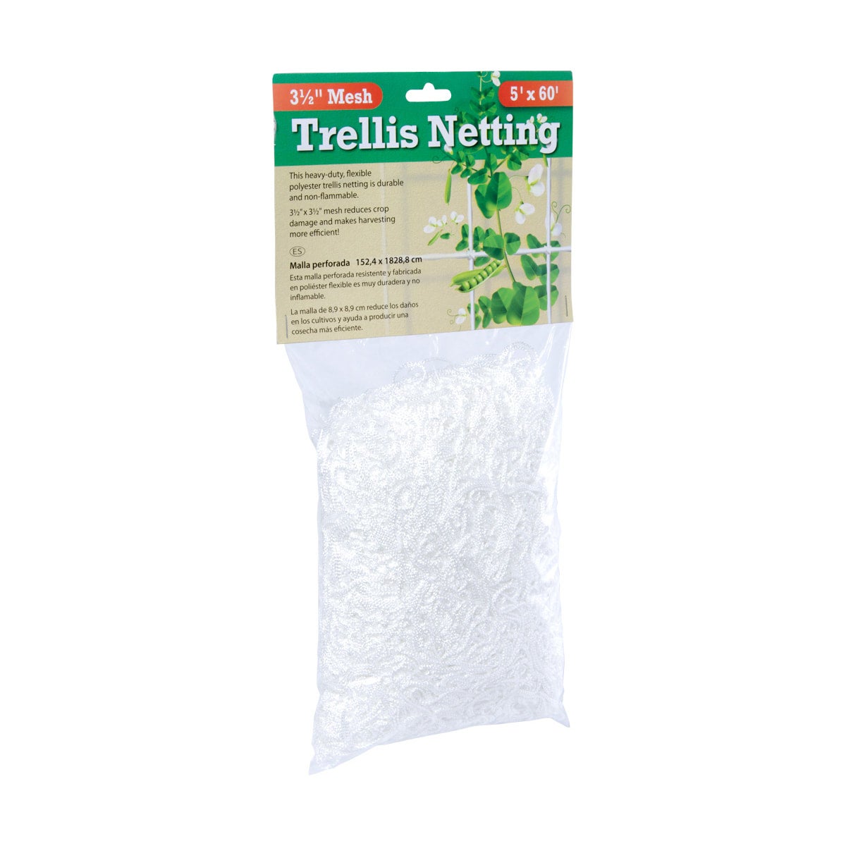Hydrofarm Trellis Netting - 5 x 60 FT (3.5" Mesh)