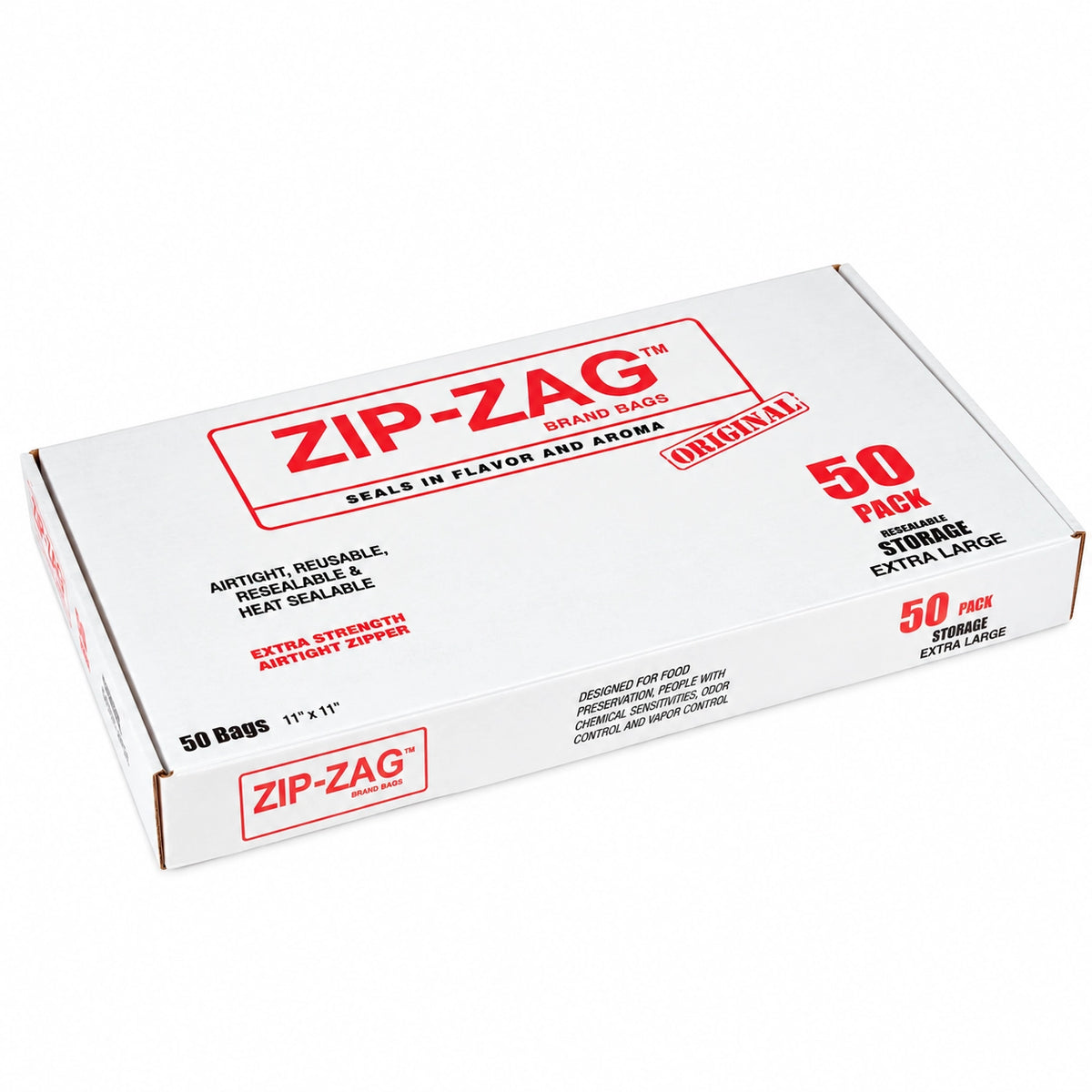 Zip-Zag Original Bags - 2 LB (43 x 43 CM - Box of 50)